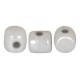 Cuentas de vidrio Minos® par Puca® - Opaque white ceramic look 03000/14400